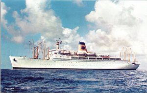 VINTAGE POSTCARD SS MARIPOSA MATSON LINES LUXURY LINER MAILED FROM TAHITI