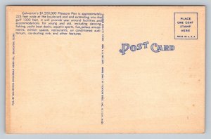 Pleasure Pier   Galveston  Texas  Postcard