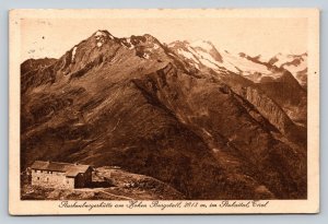 c1927 Refuge Gartl on High Burgstall 2613 meters in Tisols Vintage Postcard 1150