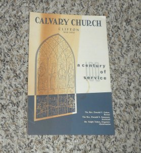 Vintage 1956 Cavalry Church Clifton CA California Flyer Brochure