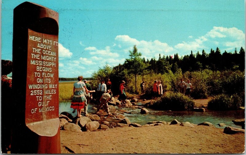 Headwaters Mississippi River Itasca State Park Minnesota MN Postcard PM Lake WOB 