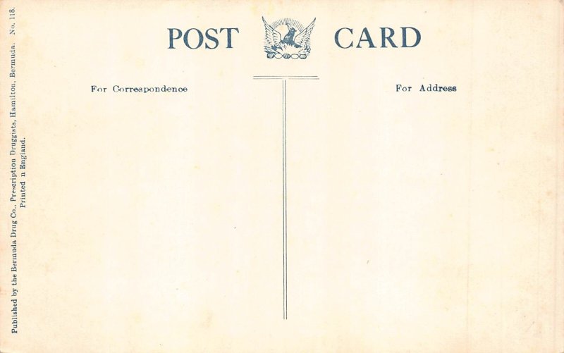 B160 Bermuda Tom Moore's House Walshingham vintage postcard