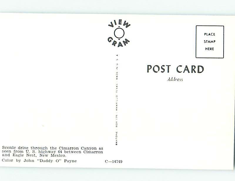 Pre-1980 NATURE SCENE Between Cimmaron & Eagle Nest New Mexico NM AD2766