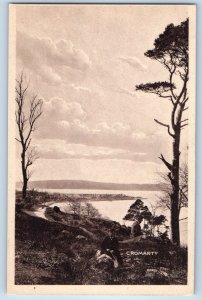 Ross and Cromarty Scotland Postcard Man Near the Cromarty Lake c1920's