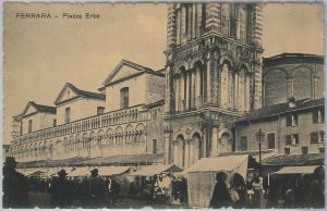 49488 vintage postcard - FERRARA city - Piazza delle Erbe -