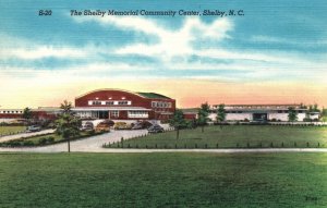 Shelby NC-North Carolina, The Shelby Memorial Community Center Vintage Postcard