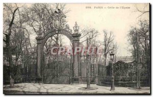 Old Postcard Paris grid of & # 39Elysee