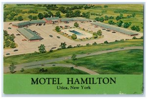 c1950's Aerial View Of Motel Hamilton Utica New York NY Vintage Postcard