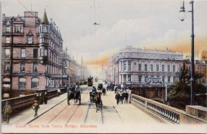 Scotland Aberdeen Union Street fr Bridge c1906 Balgonie Sask Cancel Postcard H42