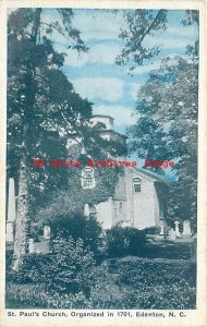 NC, Edenton, North Carolina, Saint Paul's Church, Auburn Greeting Card Pub