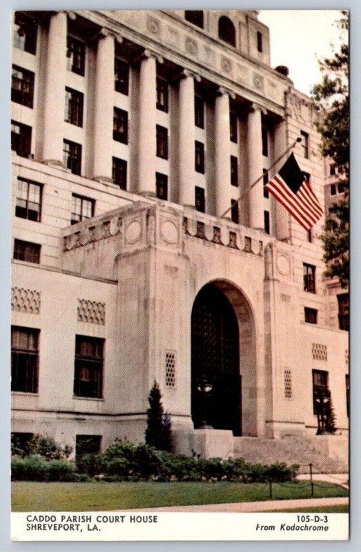 Caddo Parish Court House, Shreveport, Louisiana, Vintage Chrome Postcard