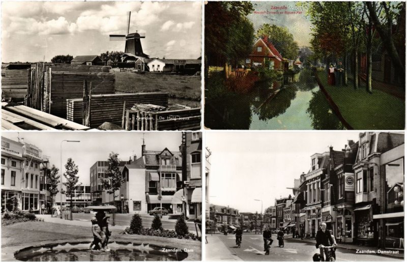 NETHERLANDS ZAANDAM INCL. MILLS 120 Vintage Postcards pre-1960 (L4471)