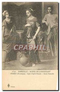 Old Postcard Marseille Museum of Longchamp Inngres Dominique Copying after Pu...