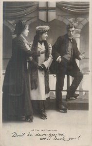 Are we down-hearted? NO! at the skating ring 1909 postcard