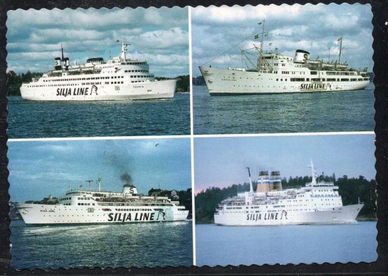 Colour PC 4 Silja Line steamships unused