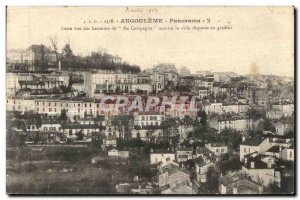 Old Postcard Panorama Angouleme This view from the heights of My Campagae sho...