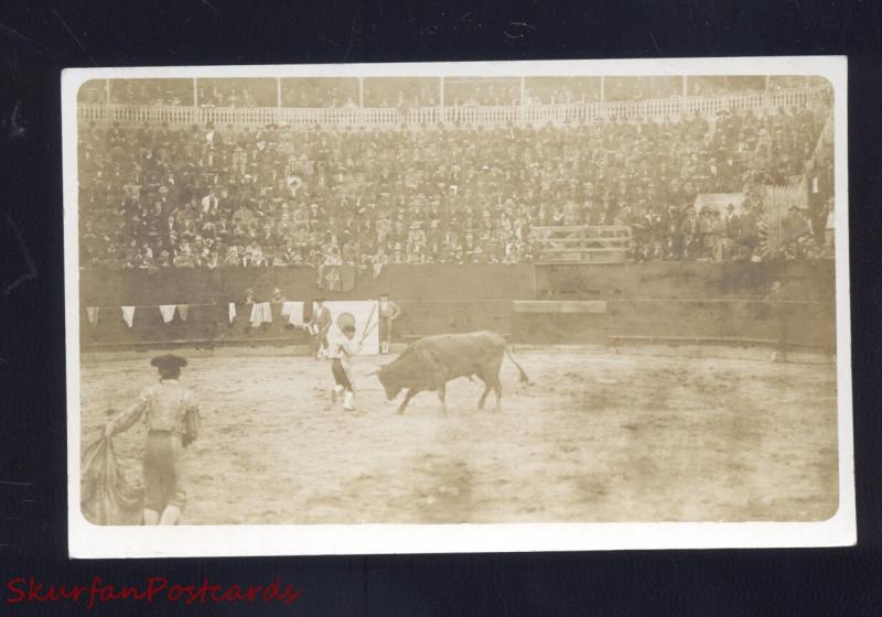 RPPC MATAMOROS MEXICO BULLFIGHT MATADOR STADIUM REAL PHOTO POSTCARD XXMX