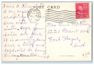 c1955 Post Office Exterior Building Crestline Ohio OH Vintage Antique Postcard