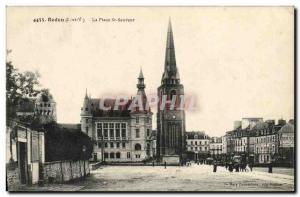 Old Postcard Redon Place St Sauveur
