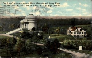 Vicksburg Mississippi MS Illinois Monument Civil War c1910 Vintage Postcard