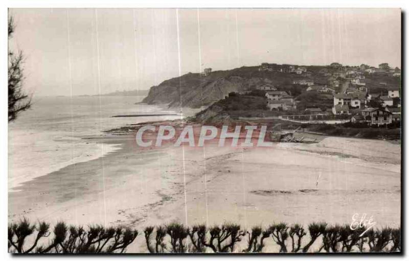 Old Postcard General view La Cote Bidart to Biarritz