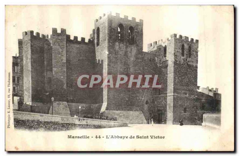 Postcard Old Marseille The Abbey of St. Victor