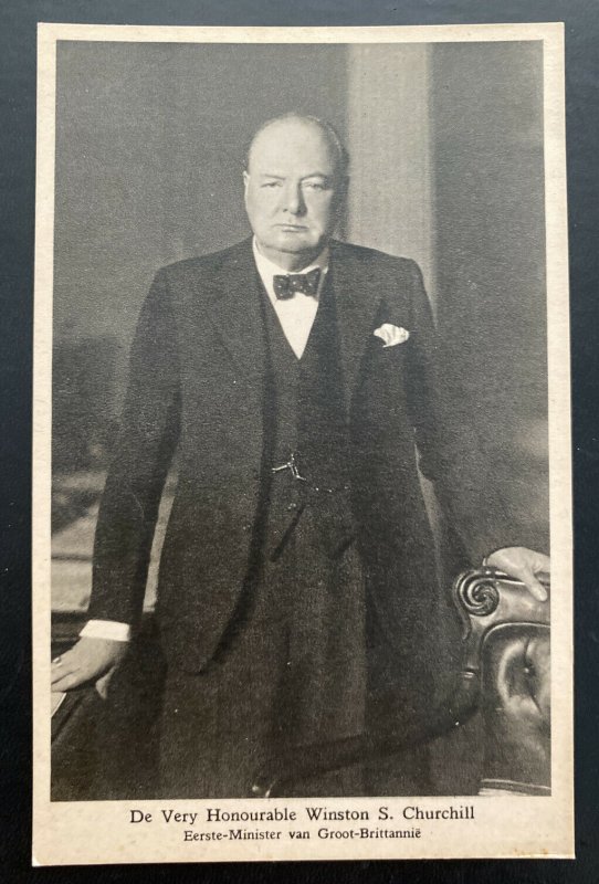 Mint England Real Picture Postcard RPPC Very Honorable Winston Churchill