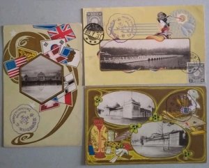 JAPAN TOKYO INDUSTRIAL EXHIBITION PC LOT KOREA UK US GERMANY FORMER FLAG expo