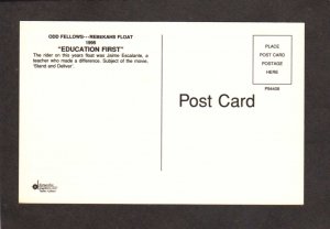 CA Roses Parade Float Odd Fellows Rebekahs Jaime Escalante Pasadena California