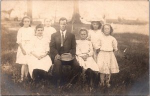 Family Posing Real Photo
