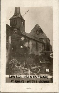 France WW1 Meuse - Argonne Church Used As Triage RPPC Postcard T17