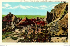 South Dakota Bad Lands National Monument Cedar Pass Vampire Valley Curteich