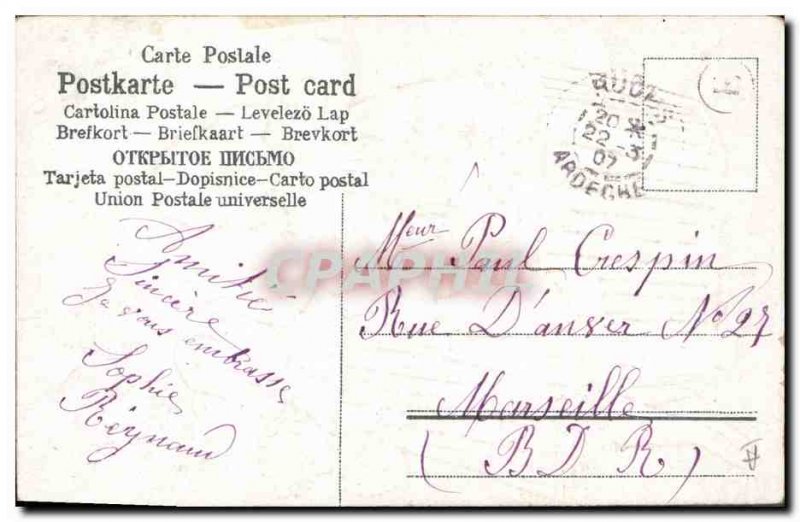 Old Postcard Fantasy Flowers Children