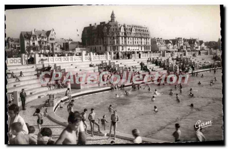 Old Postcard Le Touquet Paris Plage Navy Pool