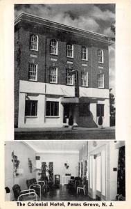 Penns Grove New Jersey~Colonial Hotel~Lobby & Entrance Views~W Main Street~'50s