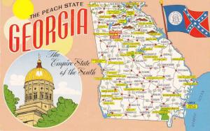 Map of Georgia - The Peach State - GA