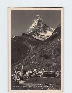 Postcard Zermatt und Matterhorn Zermatt Switzerland