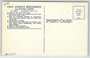 Postcard NJ Atlantic City Multiview Capt Starn's Sea Food Restaurant & Bar #2 B5