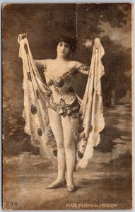 Melle Fenny De Cender Sexy Fashion Portrait Antique Postcard