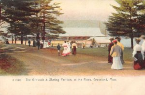 Groveland Massachusetts Skating Pavilion at the Pines Vintage Postcard AA28793