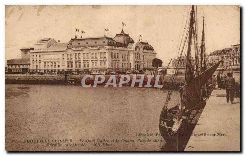 Old Postcard Trouville sur Mer Vallee pier and casino