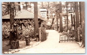 RPPC CHAIN O' LAKES, WI Wisconsin ~ WHISPERING PINES RESORT c1940s Coke Postcard