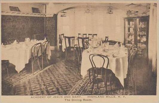 New York Highland Mills Academy Of Jesus And Mary Dining Room Albertype