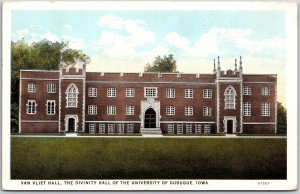 Van Vliet Hall Divinity Hall Of The University Of Dubuque Iowa IA Postcard