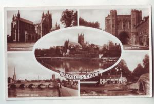 P1099 vintage RPPC unused valentine,s card mult iview worchester england