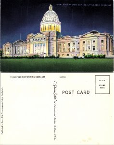 Night View of State Capitol, Little Rock, Arkansas