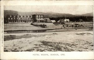 Seaside Oregon OR Hotel Moore Vintage c1910 Postcard
