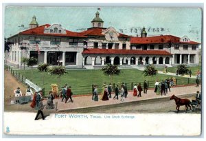 1910 Live Stock Exchange Exterior Building Fort Worth Texas Tuck Sons Postcard