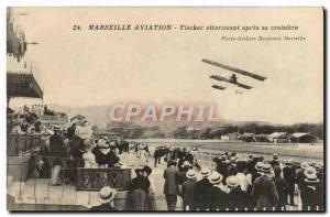 Old Postcard Jet Aviation Aviation Marseille Fischer atterissant after its cr...