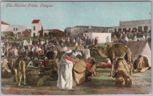Tangier Market Place Morocco Camel Scene Postcard H81